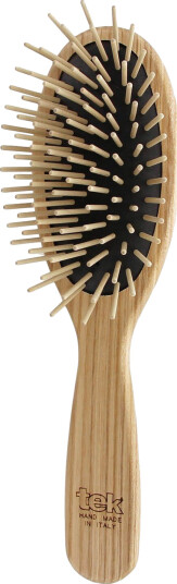 Tek Big Oval Hair Brush With Long Wooden Pins Tek Big Oval Hair Brush With Long Wooden Pins