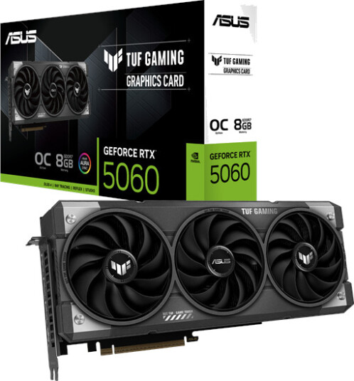 ASUS GeForce RTX 5060 TUF Gaming 8GB GDDR7 Grafikkort ASUS GeForce RTX 5060 TUF Gaming 8GB GDDR7 Grafikkort