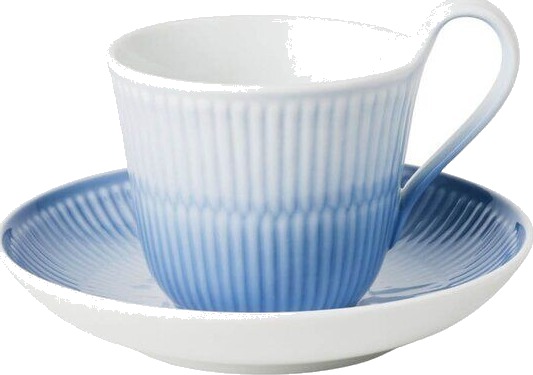 Royal Copenhagen Iris høyhankskopp og skål 25 cl blå Royal Copenhagen Iris høyhankskopp og skål 25 cl blå