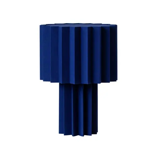 Örsjö Belysning Plissé bordlampe tekstil Blå