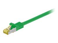 MicroConnect - Nettverkskabel - RJ-45 (hann) til RJ-45 (hann) - 50 cm - SFTP, PiMF - CAT 7 - uten hindringer - grønn
