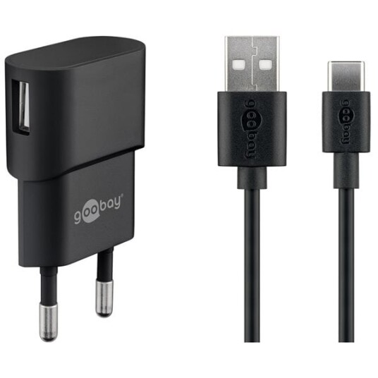 Goobay USB-C Lader 1A Sort 5W for Mobil
