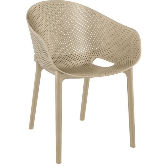 Siesta Stol Sky; 54x60x81 cm (BxDxH); Gråbrun; 4 Stykk / Forpakning