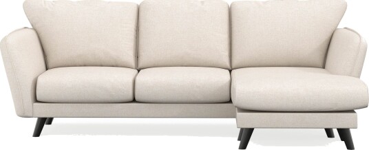 Trend Lyx 3 seters Høyrevendt L formet Sjeselongsofa i Stoff Beige
