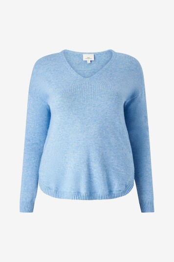 Only Carmakoma - Genser carMargareta LS Pullover Knt - Blå