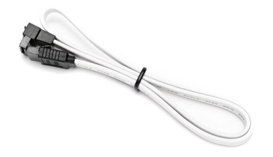 DUTZO SATA kabel   Hvit   0.5 m   Rett og 90 kontakt