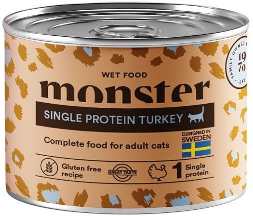 Monster Pet Food Kattemat Single Protein Kalkun 200 g