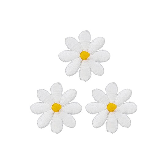 Prym Applikasjon Blomster Hvit
