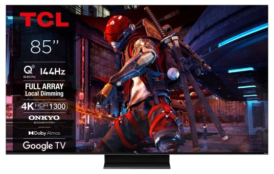 TCL QLED870 85" 4K HDR Google TV med Full Array Local Dimming
