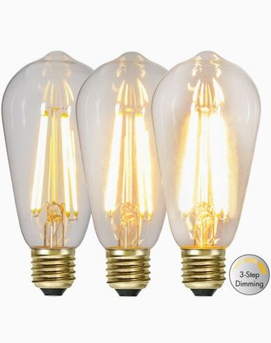 Star Trading LED-pære Edison 3-trinns klikk dimmer 6,5W 2100K E27