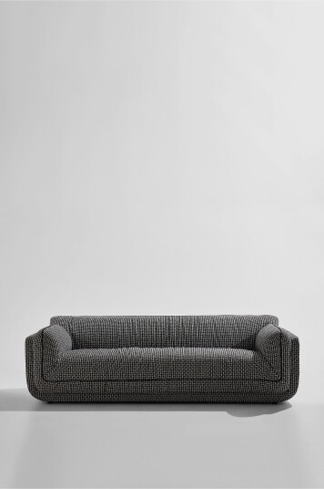 Jotex 3seters Sofa Kryssfiner/Polyester/Polyeterskum Svart og hvit Otto 2257798020