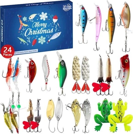Fiske Adventskalender Fiskeutstyr Adventskalender   Adventskalender Fiskeagn | Fiske Julekalender Fiskeagn Sett