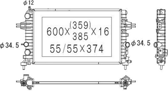 DIEDERICHS DCM2660 Radiator motorkjøling