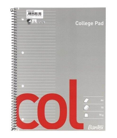 Bantex Col-Collegeblokk, Linjert A4