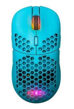 Fourze GM900 - mouse - teal blue - Mus - Optisk - 5 - Blå