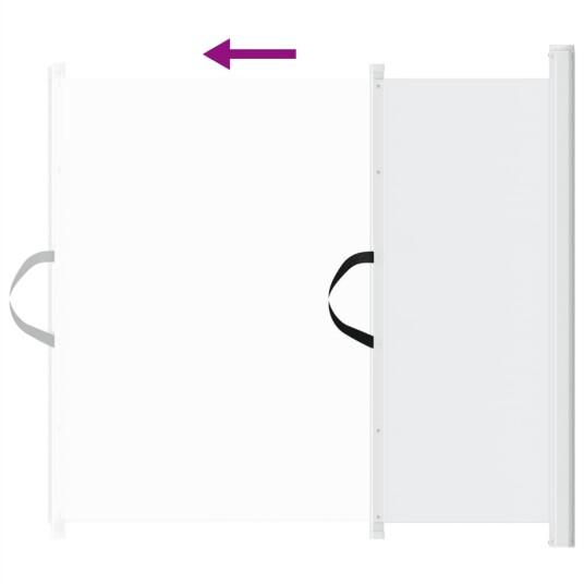 Vidaxl Uttrekkbar Kjæledyrport Hvit 82.5X125 cm