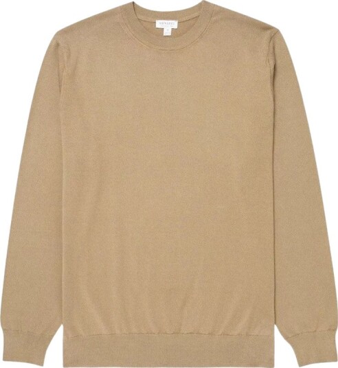 Sunspel Herre Strikkevarer Beige S,