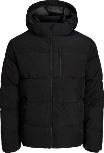 Jack & Jones Plus   Pufferjakke Jjebecks Puffer SN Pls   Svart