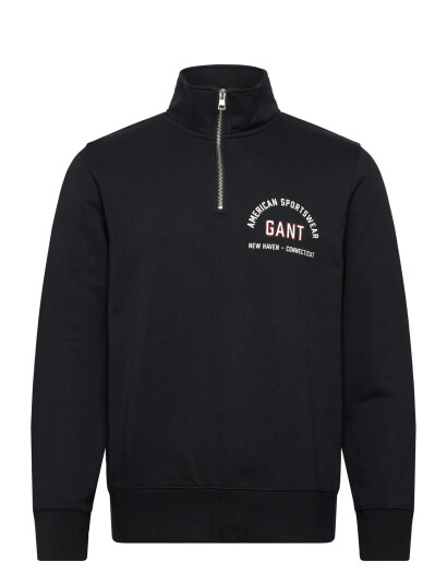 GANT Printed Graphic Half Zip - Black - L