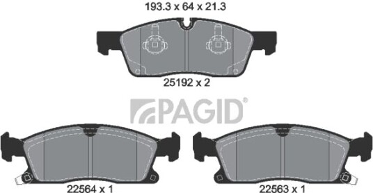 PAGID T2648N Bremseklosser PAGID T2648N Bremseklosser