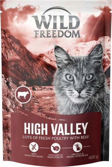 Wild Freedom Tørrfôr Adult High Valley Med Kornfri Oppskrift Nyhet Okse 400 G
