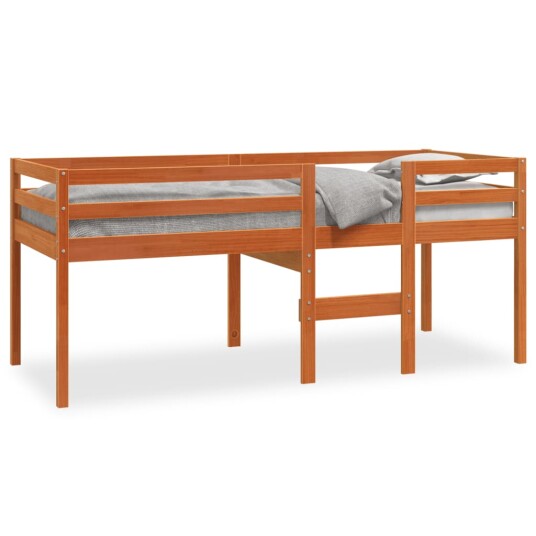 vidaXL Høyseng voksbrun 90x190 cm heltre furu 8721012315402