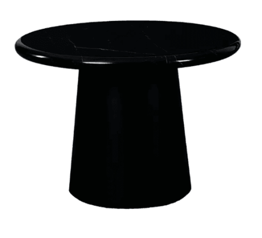 Trend Collection Utah Sofabord Marmor Svart Ø60 x H43 cm – Sort Base