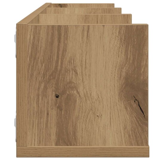 Veggmontert CD-hylle artisan eik 75x18x18 cm konstruert tre 8721158434845