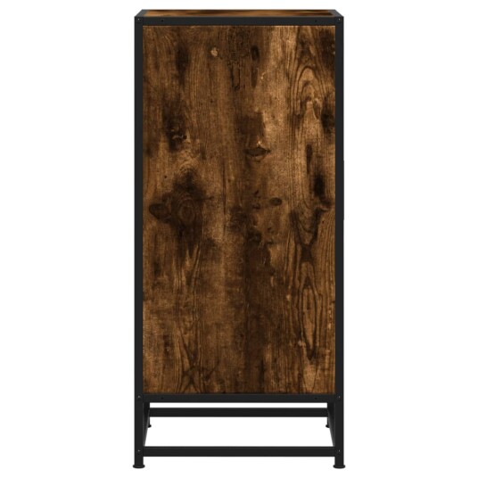 Skjenk røkt eik 35,5x35x76 cm konstruert tre og metall 8721102840005