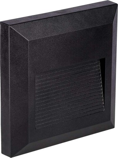 V Tac 2W LED vegglampe for innbygging IP65 kvadratisk sort 70lm inne / ute Kulør : Nøytral V Tac 2W LED vegglampe for innbygging IP65 kvadratisk sort 70lm inne / ute Kulør : Nøytral
