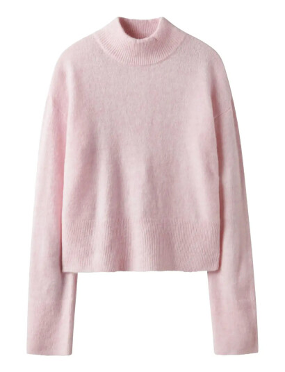 LMTD Nlfriaa Ls Short Turtleneck Knit Pink 158-164