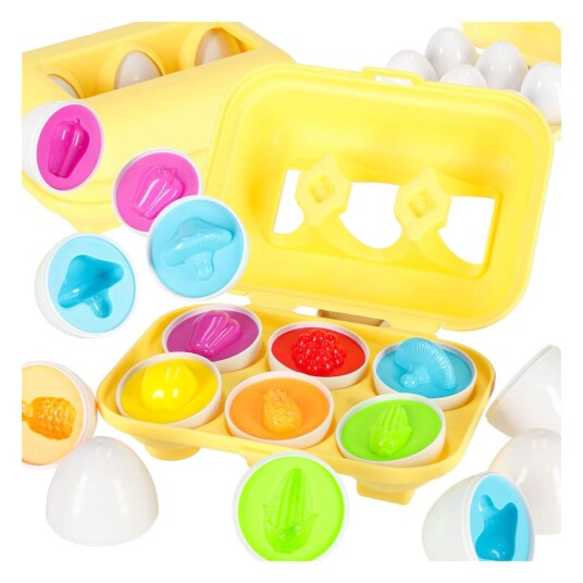 Puslespill eggblokker montessori frukt grønnsaker 6 stk. Puslespill eggblokker montessori frukt grønnsaker 6 stk.