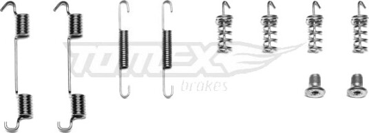 Tilbehørsett, bremsesko TOMEX brakes TX 42-08 Tilbehørsett, bremsesko TOMEX brakes TX 42-08