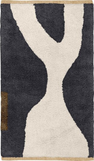 Mette Ditmer Figura gulvteppe 80x50 cm mørkegrå Mette Ditmer Figura gulvteppe 80x50 cm mørkegrå