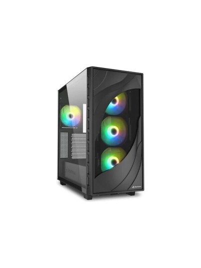 Sharkoon Rebel C80G RGB Kabinett Tower Svart Sharkoon Rebel C80G RGB Kabinett Tower Svart