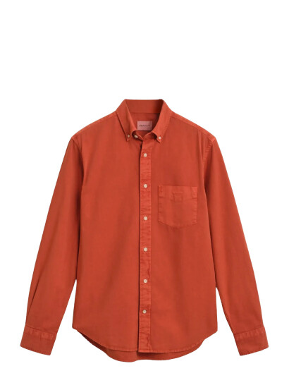 GANT Reg Gmnt Dyed Twill Shirt - Orange - XXXL GANT Reg Gmnt Dyed Twill Shirt - Orange - XXXL