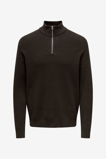Only & Sons Genser onsPhil Reg 12 Cotton Half Zip Knit Natur Only & Sons Genser onsPhil Reg 12 Cotton Half Zip Knit Natur