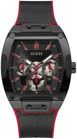 Guess Herreklokke GW0202G7 Phoenix Sort/Gummi