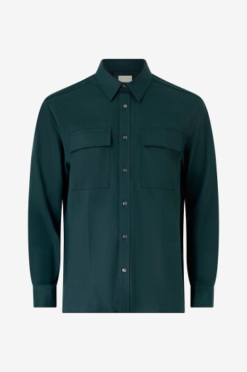 Calvin Klein Skjorte LS Melange PV Easy Shirt Grønn Calvin Klein Skjorte LS Melange PV Easy Shirt Grønn