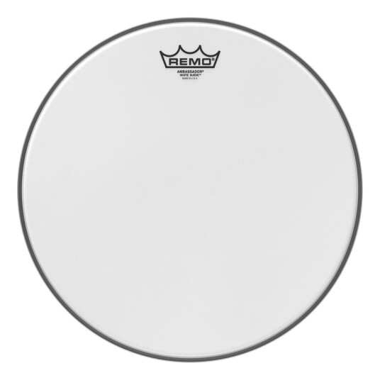 Remo Ba-0814-Ws Hvit Suede Ambassador 14" Diameter Slagskinn