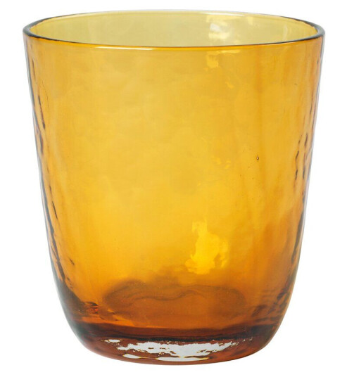 Broste Copenhagen Hammered vannglass 33,5 cl Amber