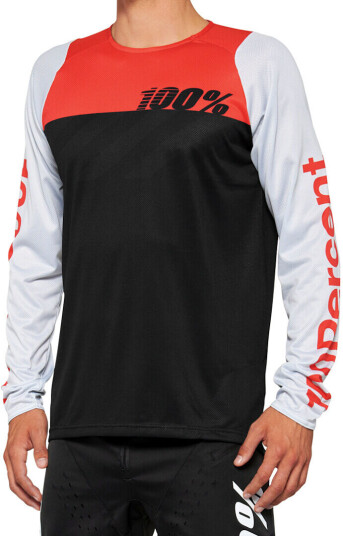100% R-Core Sykkel Jersey M Svart Hvit Rød 100% R-Core Sykkel Jersey M Svart Hvit Rød