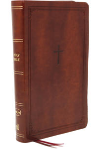 Nkjv, End-Of-Verse Reference Bible, Personal Size Large Print, Leathersoft, Brown, Red Letter, Comfo Av Thomas Nelson