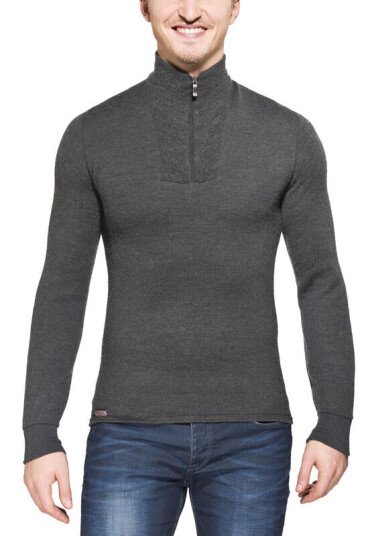 Woolpower 200 Turtleneck med glidel?s Gr? M 2023 Thermoundert?y overdeler