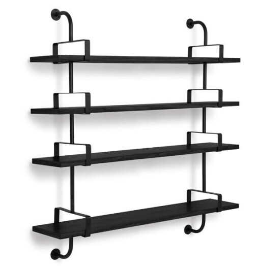 Gubi Demon vegghylle 4 etasjer black stained ash, 155 cm Gubi Demon vegghylle 4 etasjer black stained ash, 155 cm