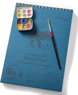 SMLT Drawing pad WATERCOLOR paper. A4. 280g