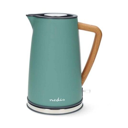 Nedis KAWK510EGN 1,7L Vannkoker med Soft-Touch Grønn Roterbar 360° Skjult Varmeelement