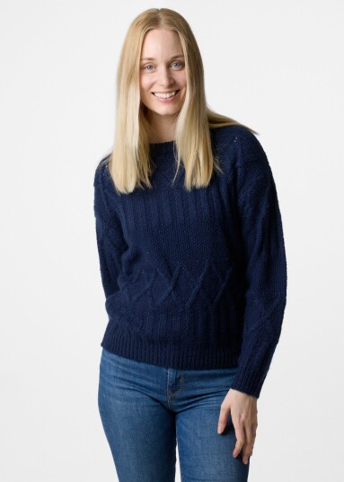 Seaside Key West Knitted Sweater W Navy 38 Strikket