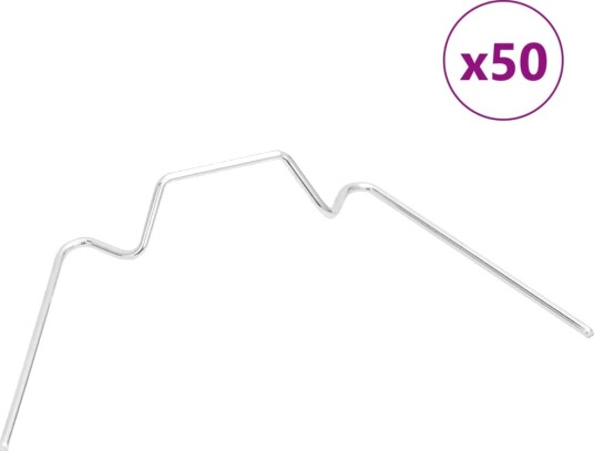 Drivhusklemmer 50 stk W type galvanisert stål Drivhusklemmer 50 stk W type galvanisert stål