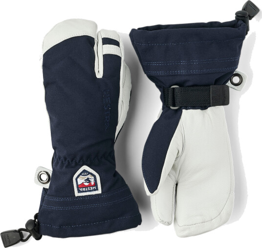 Hestra Juniors' Army Leather Heli Ski 3 Finger Navy Marin 6 Hestra Juniors' Army Leather Heli Ski 3 Finger Navy Marin 6